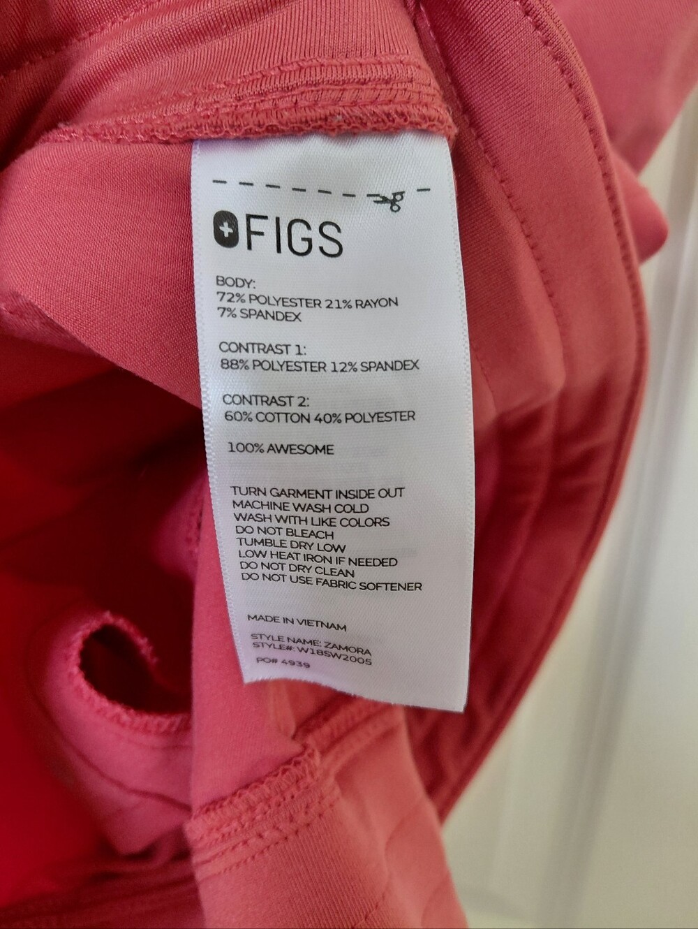Small Figs Scrubs (PINK, But See Description) - Picture 3 of 4